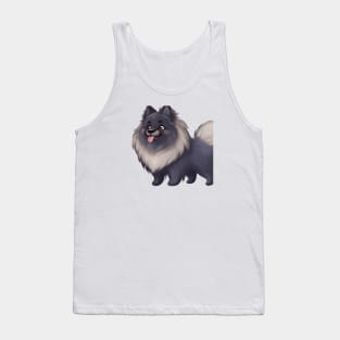 Cute Keeshond Drawing Tank Top